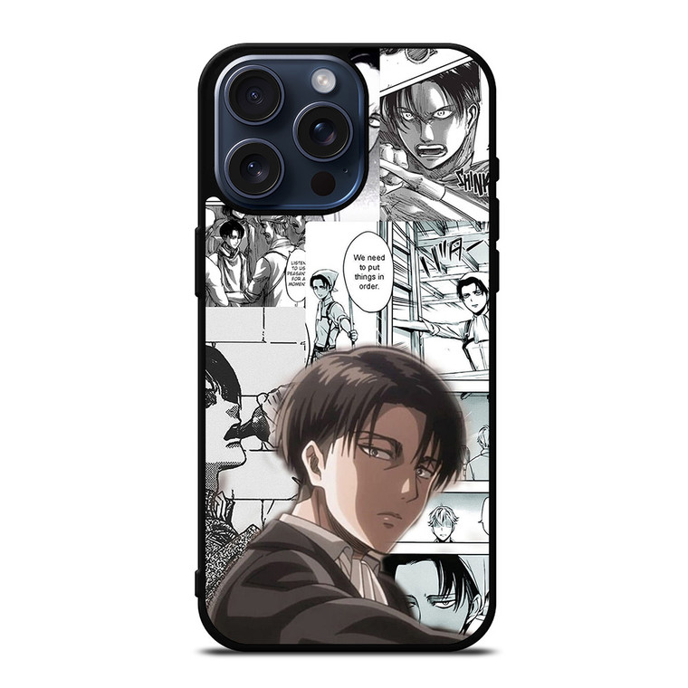 LEVI ACKERMAN ATTACK ON TITANS MANGA iPhone 15 Pro Max Case Cover