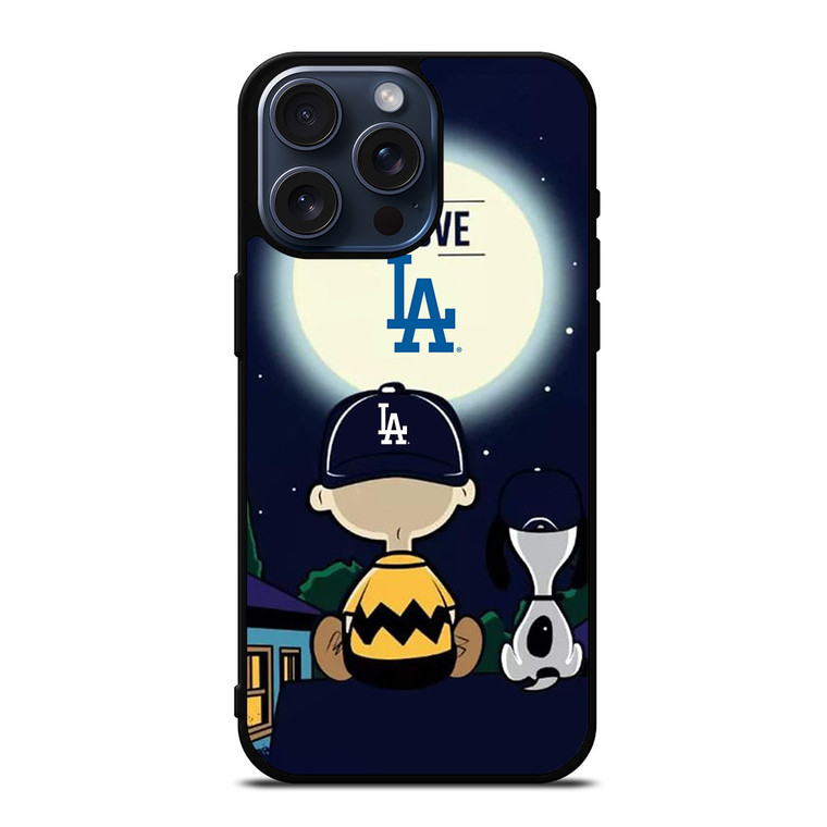 LOS ANGELES DODGERS CHARLIE BROWN SNOOPY iPhone 15 Pro Max Case Cover