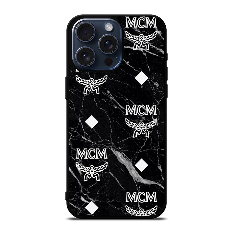 MCM WORLDWIDE MARBLE TEXTURE iPhone 15 Pro Max Case Cover