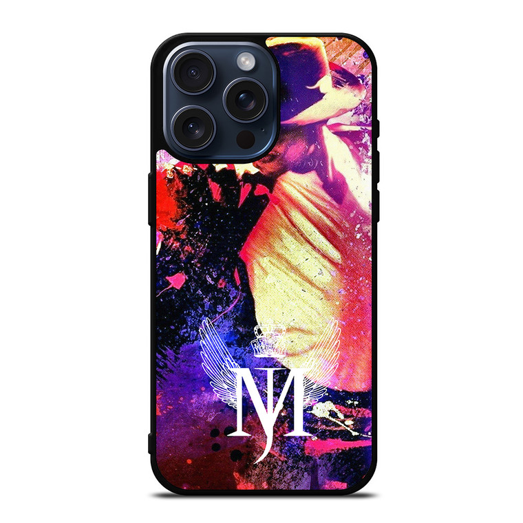 MICHAEL JACKSON SPLASHED LOGO iPhone 15 Pro Max Case Cover