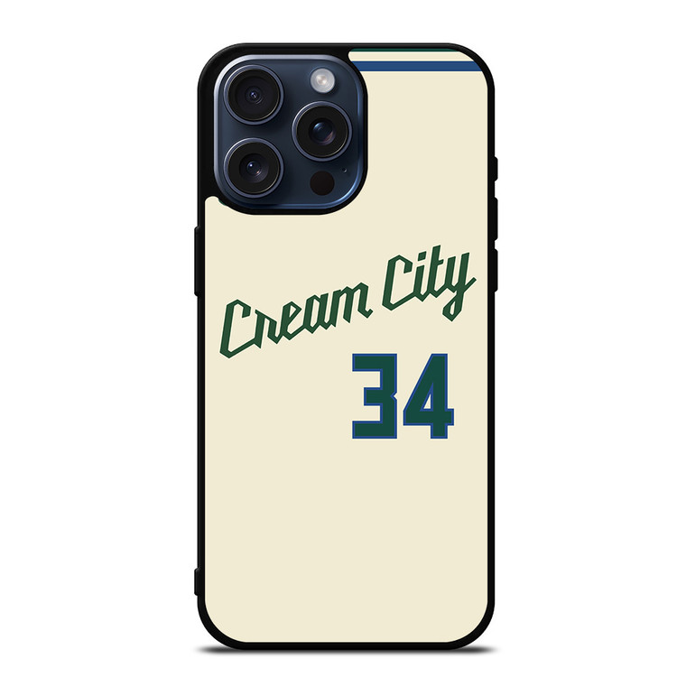 MILAUKEE BUCKS CREAM CITY NBA KIT iPhone 15 Pro Max Case Cover MILAUKEE BUCKS CREAM CITY NBA KIT iPhone 15 Pro Max Case Cover