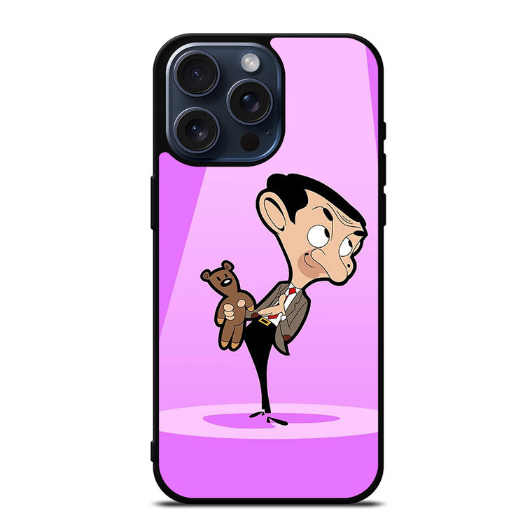 MR BEAN AND TEDDY BEAR CARTOON iPhone 15 Pro Max Case Cover MR BEAN AND TEDDY BEAR CARTOON iPhone 15 Pro Max Case Cover