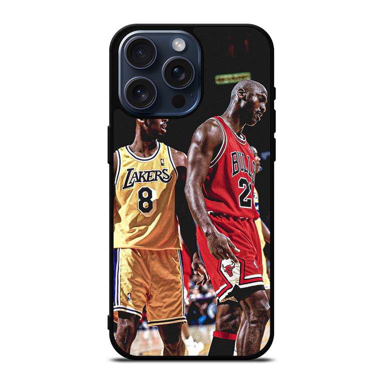 NBA LEGENDS KOBE BRYANT MICHAEL JORDAN iPhone 15 Pro Max Case Cover NBA LEGENDS KOBE BRYANT MICHAEL JORDAN iPhone 15 Pro Max Case Cover