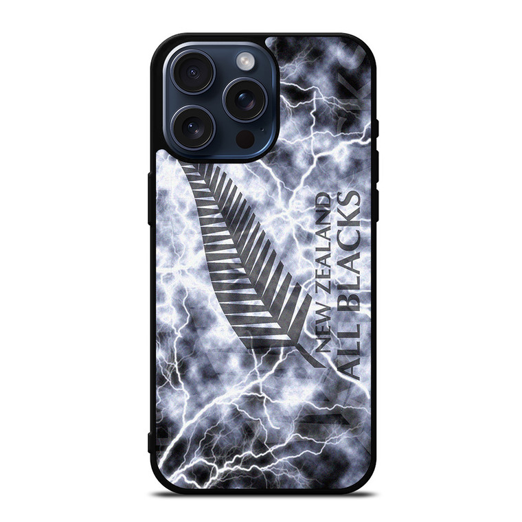 NEW ZEALAND ALL BLACK LIGHTNING LOGO iPhone 15 Pro Max Case Cover NEW ZEALAND ALL BLACK LIGHTNING LOGO iPhone 15 Pro Max Case Cover