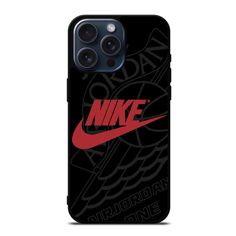 NIKE AIR JORDAN ONE JUMPMAN LOGO iPhone 15 Pro Max Case Cover