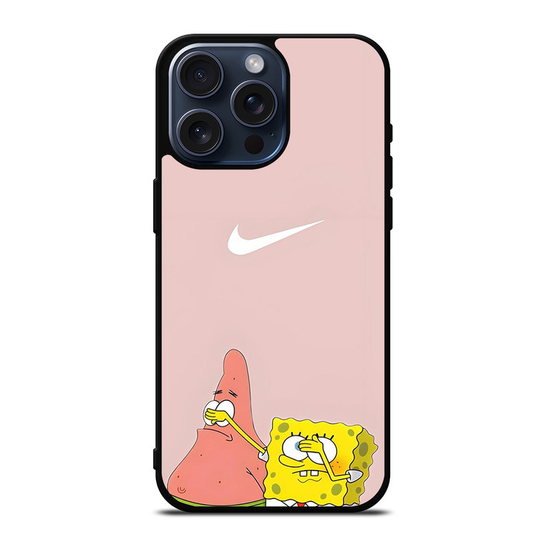 NIKE PATRICK AND SPONGEBOB PINK iPhone 15 Pro Max Case Cover NIKE PATRICK AND SPONGEBOB PINK iPhone 15 Pro Max Case Cover