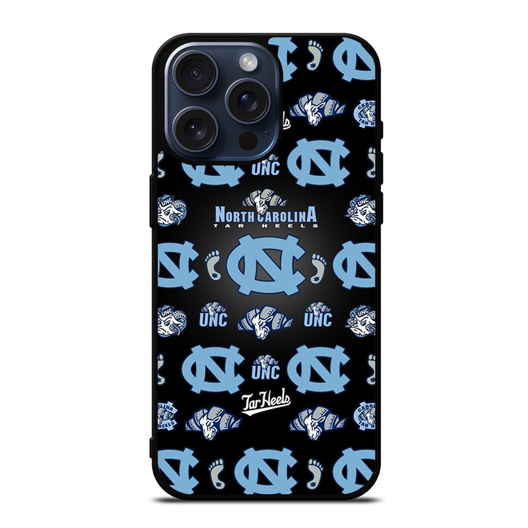 NORTH CAROLINA TAR HEELS LOGO PATTERN iPhone 15 Pro Max Case Cover