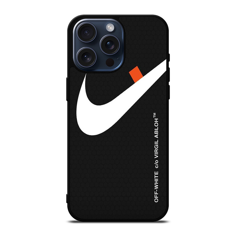 OFF WHITE VIRGIL ABLOH NIKE LOGO iPhone 15 Pro Max Case Cover