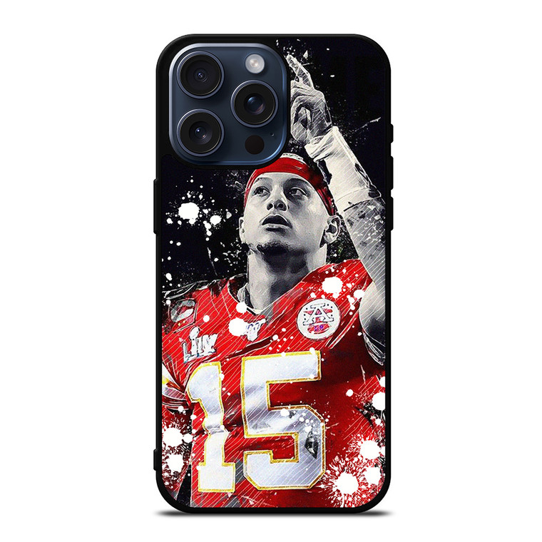 PATRICK MAHOMES KANSAS CITY CHIEF ART iPhone 15 Pro Max Case Cover