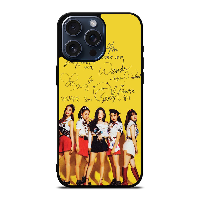 RED VELVET ALL MEMBER SIGNATURE iPhone 15 Pro Max Case Cover