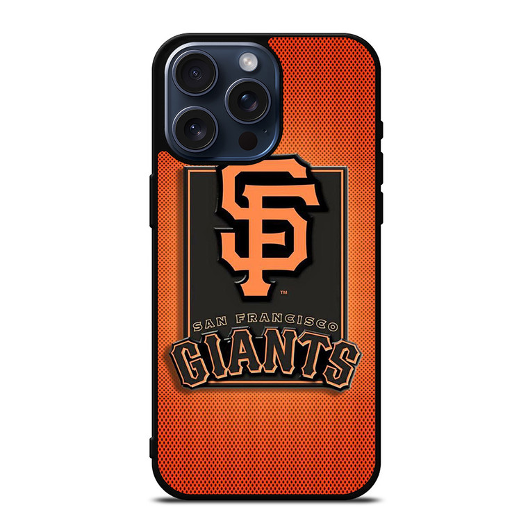 SAN FRANCISCO BASEBALL EMBLEM CARBON iPhone 15 Pro Max Case Cover