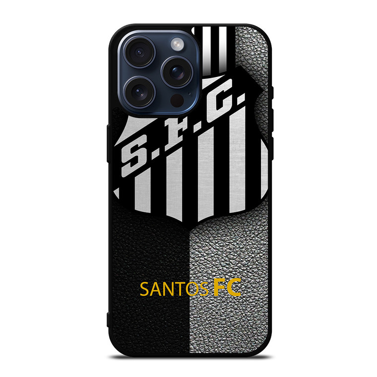 SANTOS FC FOOTBALL LEATHER LOGO iPhone 15 Pro Max Case Cover
