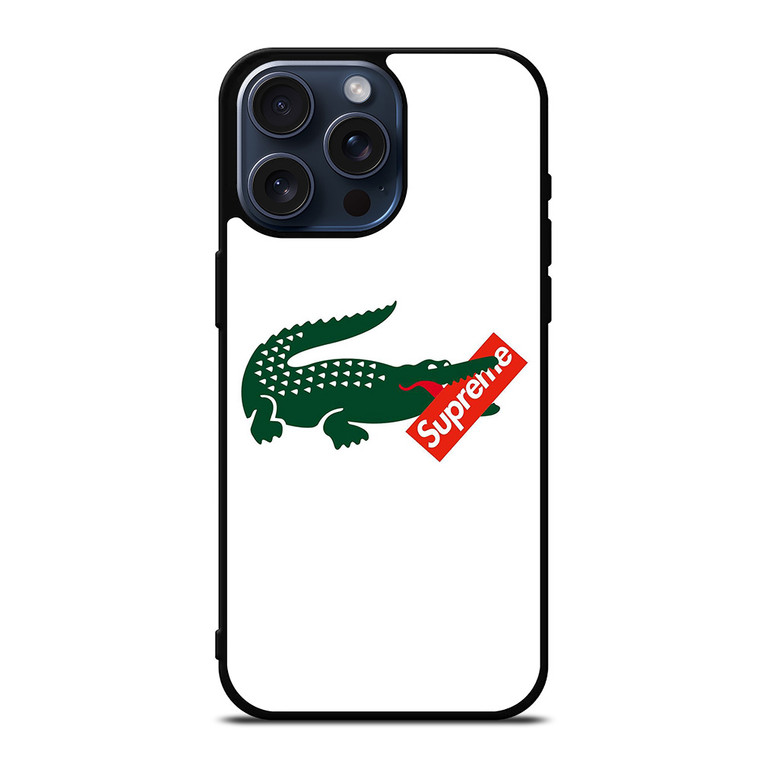 SUPREME LACOSTE COLLAB iPhone 15 Pro Max Case Cover SUPREME LACOSTE COLLAB iPhone 15 Pro Max Case Cover
