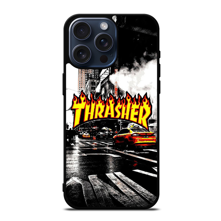 THRASHER SKATEBOARD NEW YORK LOGO iPhone 15 Pro Max Case Cover