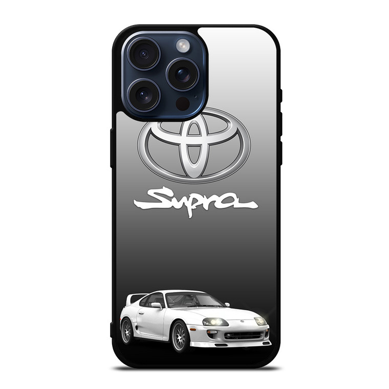 TOYOTA SUPRA CAR WHITE EMBLEM iPhone 15 Pro Max Case Cover