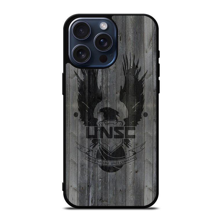 UNITED NATIONS SPACE COMMAND WOOD LOGO iPhone 15 Pro Max Case Cover