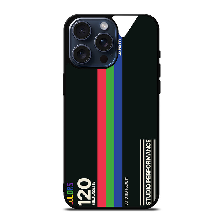 VHS CASSETTE STUDIO PERFORMANCE iPhone 15 Pro Max Case Cover
