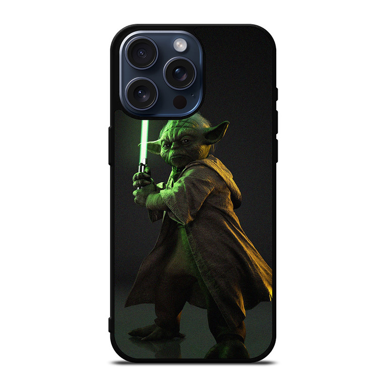 YODA STAR WARS LIGHTSABER 2 iPhone 15 Pro Max Case Cover
