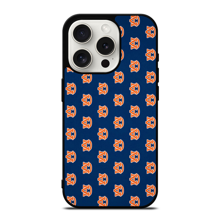 AUBURN TIGERS FOOTBALL LOGO COLLAGE iPhone 15 Pro Case Cover