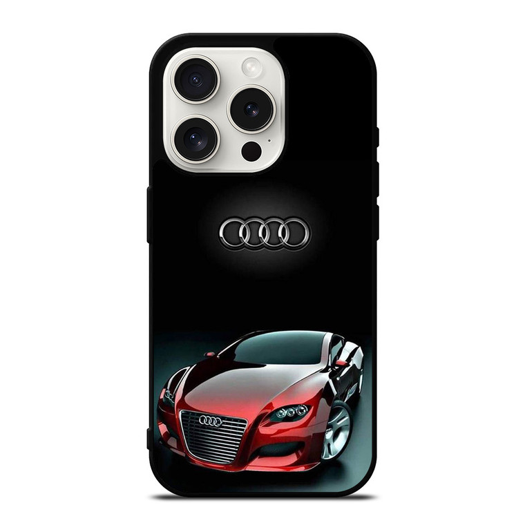 AUDI R8 RED EMBLEM iPhone 15 Pro Case Cover