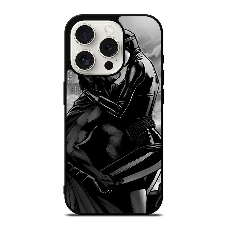 BATMAN CATWOMAN COMIC ROMANCE iPhone 15 Pro Case Cover