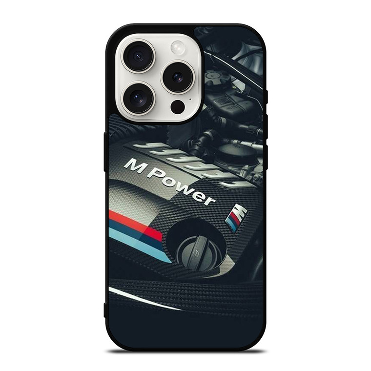 BMW CAR M POWER ENGINE iPhone 15 Pro Case Cover