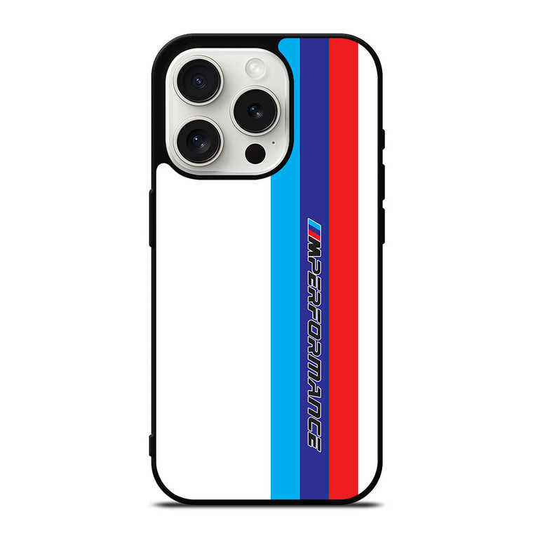 BMW M PERFORMANCES WHITE iPhone 15 Pro Case Cover