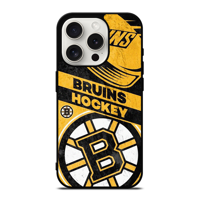 BOSTON BRUINS HOCKEY LOGO iPhone 15 Pro Case Cover