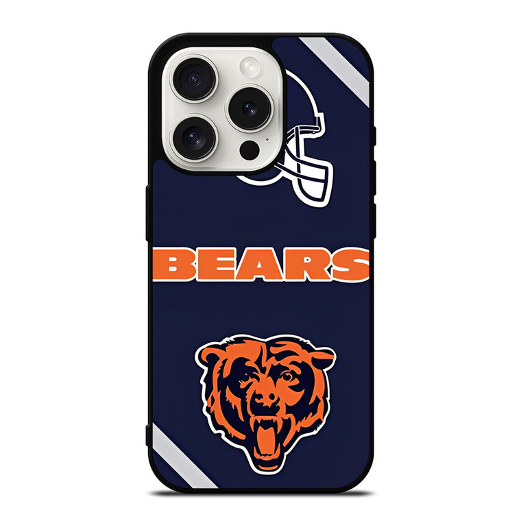 CHICAGO BEARS FOOTBALL HELMET LOGO iPhone 15 Pro Case Cover