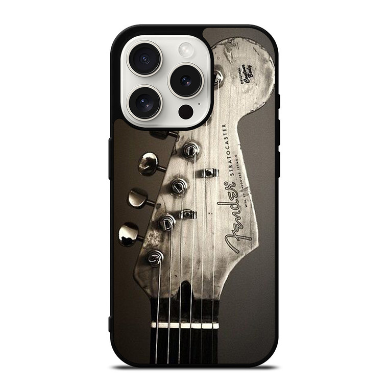 FENDER STRATOCASTER HEADSTOCK GUITAR iPhone 15 Pro Case Cover