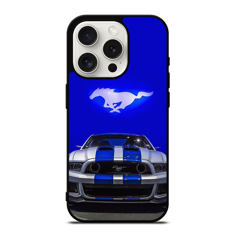 FORD MUSTANG BLUE LOGO iPhone 15 Pro Case Cover