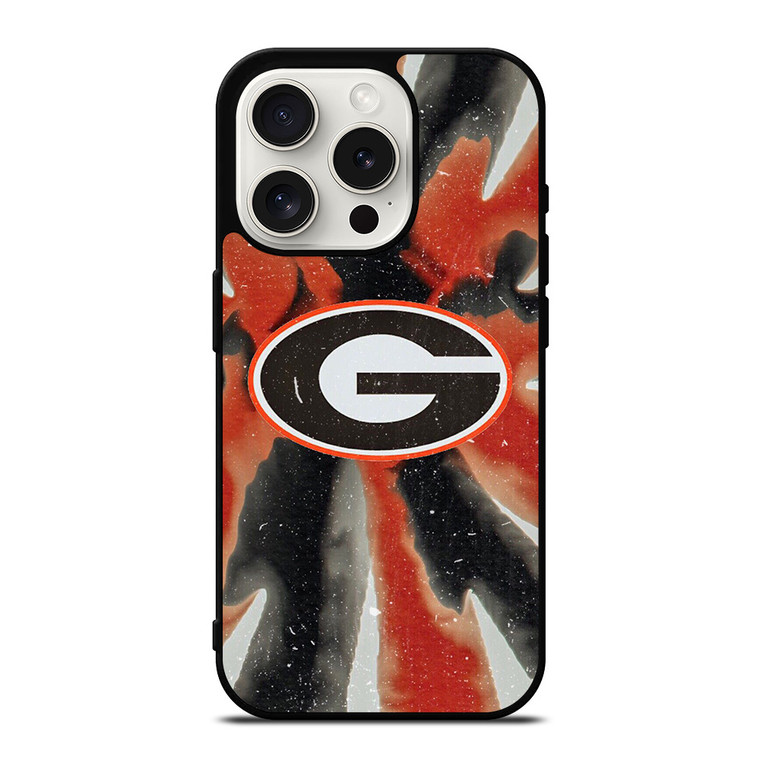 GEORGIA BULLDOGS PSYCHEDELIC LOGO iPhone 15 Pro Case Cover