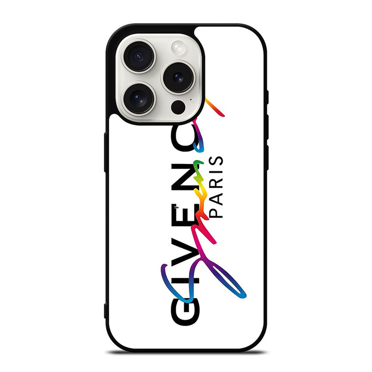 GIVENCHY PARIS WHITE iPhone 15 Pro Case Cover
