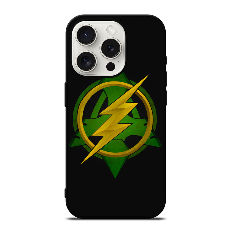 GREEN ARROW THE FLASH LOGO iPhone 15 Pro Case Cover