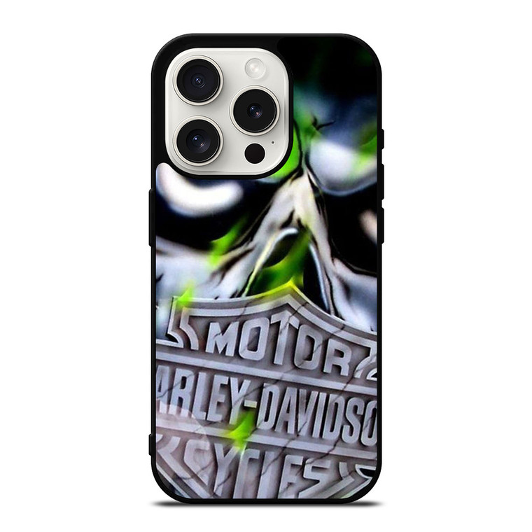 HARLEY DAVIDSON MOTOR SKULL DEMON iPhone 15 Pro Case Cover