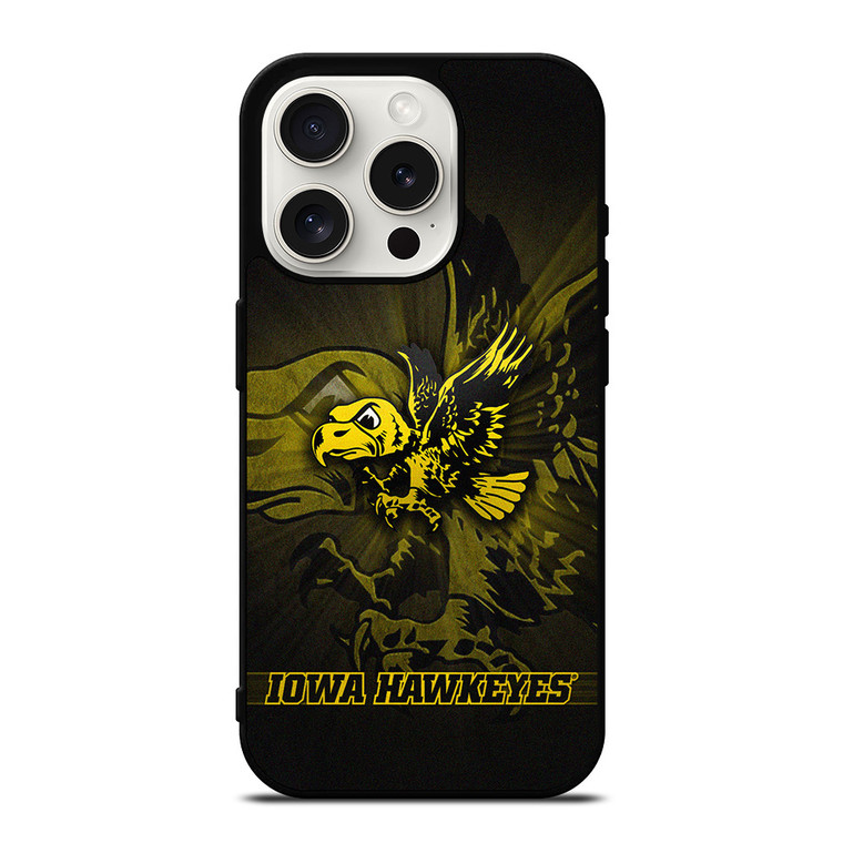 IOWA HAWKEYES FOOTBALL SYMBOL iPhone 15 Pro Case Cover