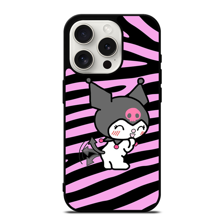 KUROMI ZEBRA PATTERN iPhone 15 Pro Case Cover