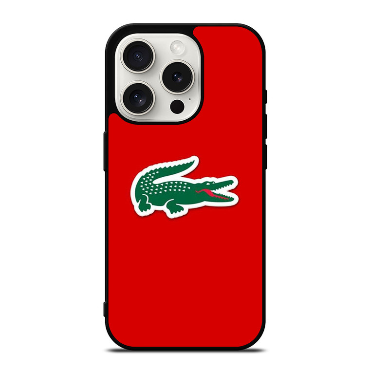 LACOSTE RED iPhone 15 Pro Case Cover