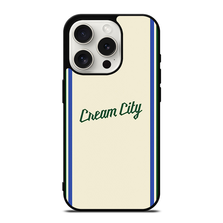 MILAUKEE BUCKS CREAM CITY BASKETBALL KIT iPhone 15 Pro Case Cover