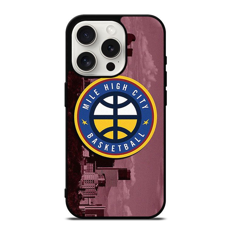 MILE HIGH CITY BASKETBALL BADGE iPhone 15 Pro Case Cover MILE HIGH CITY BASKETBALL BADGE iPhone 15 Pro Case Cover