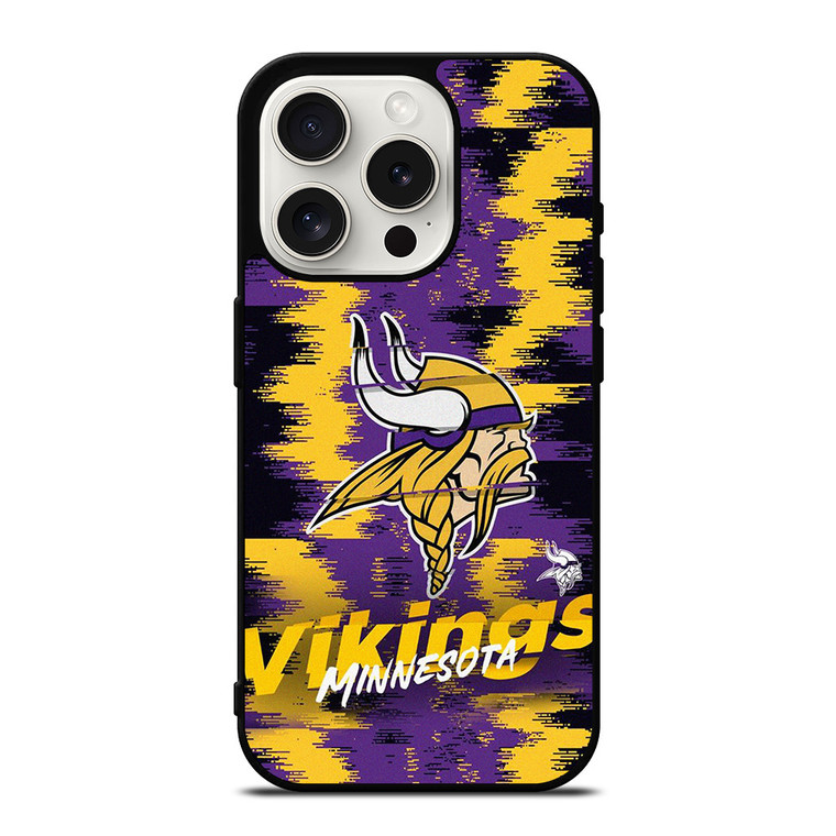 MINNESOTA VIKINGS ABSTRACT LOGO iPhone 15 Pro Case Cover