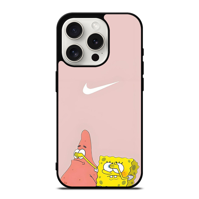 NIKE PATRICK AND SPONGEBOB PINK iPhone 15 Pro Case Cover NIKE PATRICK AND SPONGEBOB PINK iPhone 15 Pro Case Cover