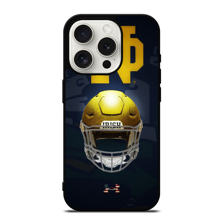 NOTRE DAME FIGHTING IRISH HELMET UNDER ARMOUR iPhone 15 Pro Case Cover