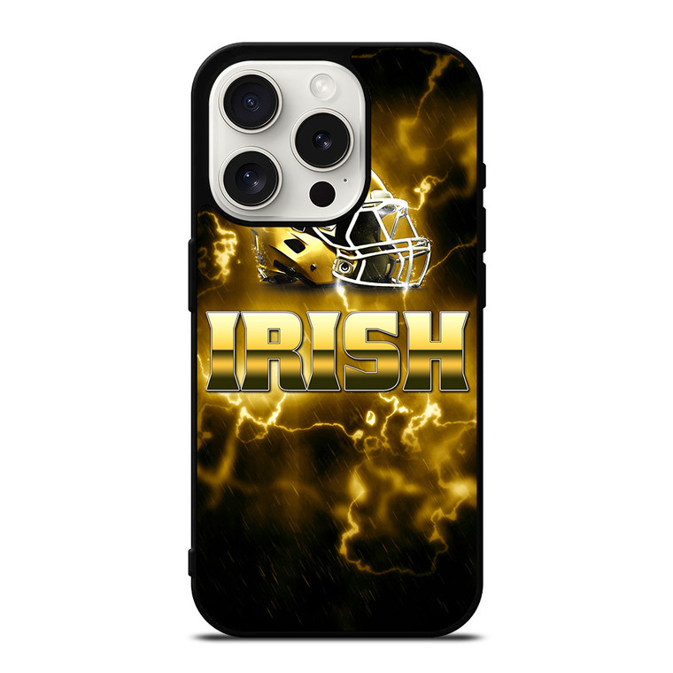 NOTRE DAME IRISH HELMET GOLD iPhone 15 Pro Case Cover