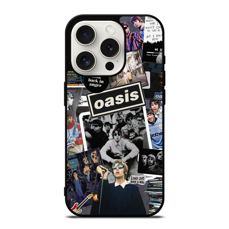 OASIS ROCK BAND COLLAGE iPhone 15 Pro Case Cover