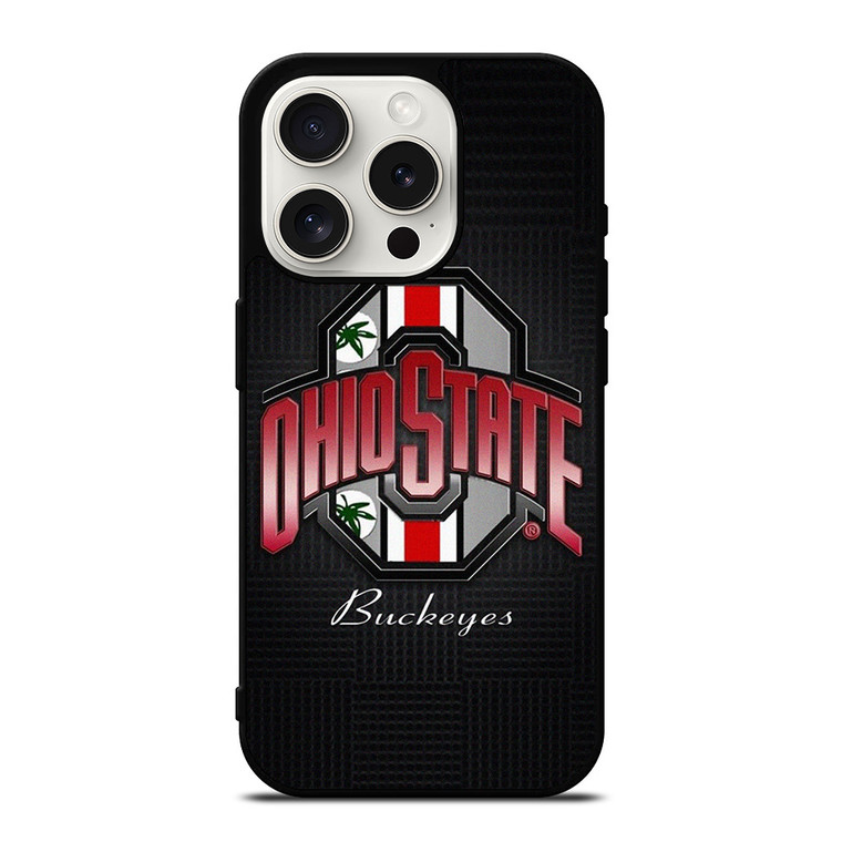 OHIO STATE BUCKEYES WEED METAL SYMBOL iPhone 15 Pro Case Cover
