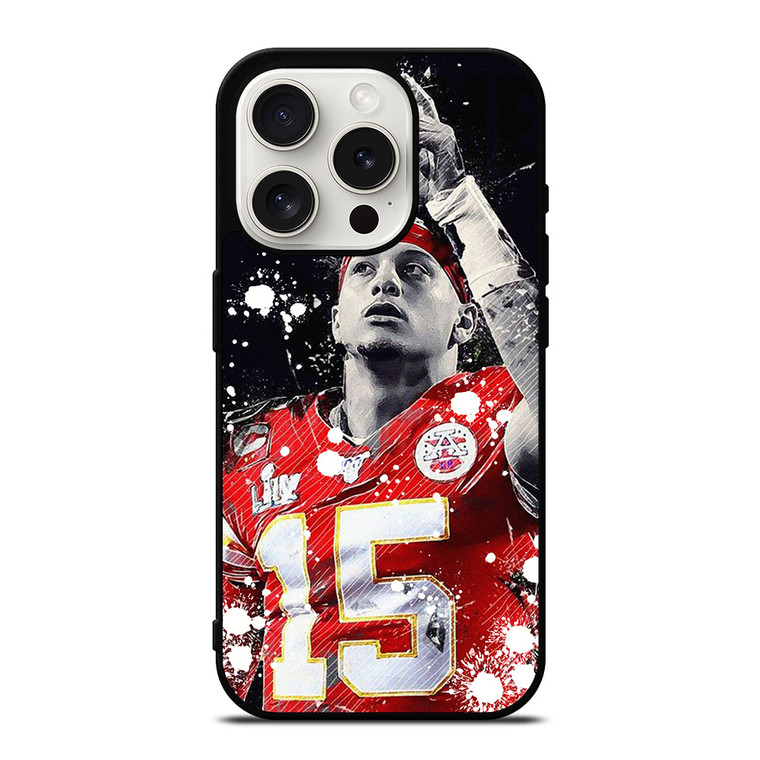 PATRICK MAHOMES KANSAS CITY CHIEF ART iPhone 15 Pro Case Cover PATRICK MAHOMES KANSAS CITY CHIEF ART iPhone 15 Pro Case Cover