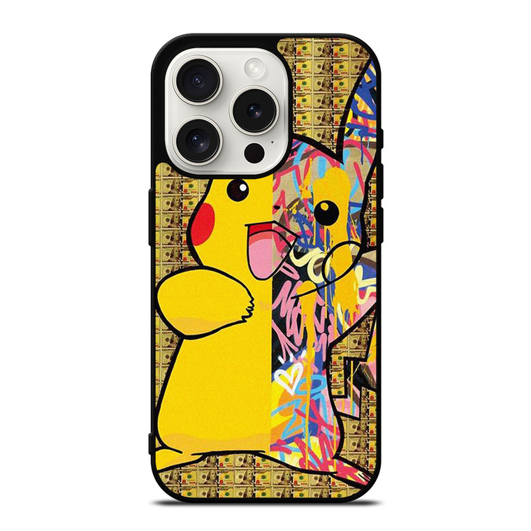 PIKACHU POKEMON ABSTRACT ART iPhone 15 Pro Case Cover