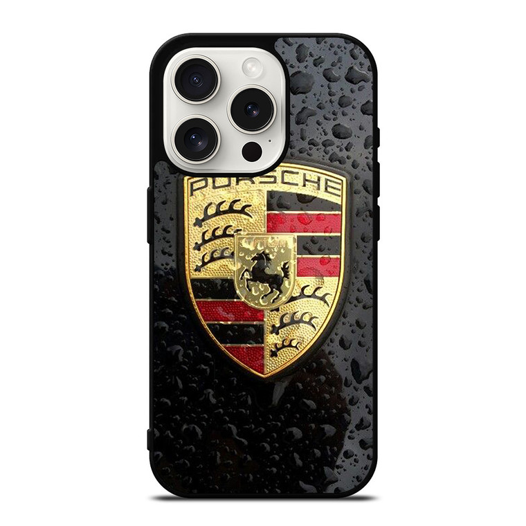 PORSCHE WET EMBLEM iPhone 15 Pro Case Cover