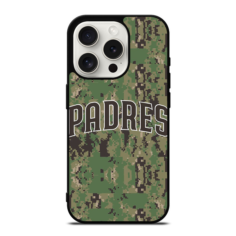 SAN DIEGO PADRES CAMO LOGO iPhone 15 Pro Case Cover
